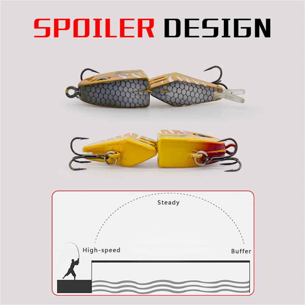 Señuelo para lubina multiarticulado lento con ojos 3D y triples - imagen 2