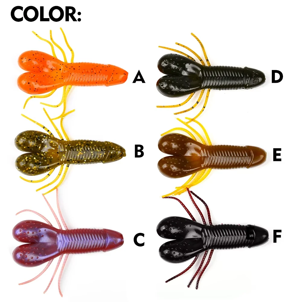 Señuelos blandos para lubina QAJTAO tipo insecto acanalado - imagen 5