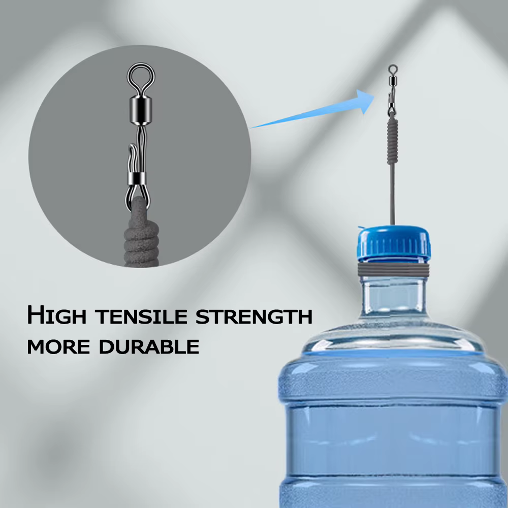 Anzuelo giratorio carpa con conector rápido y anillos de latón sólido - imagen 5