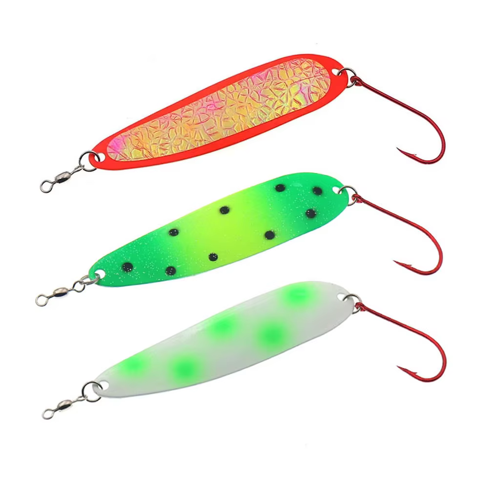 Señuelo metálico con cuchara giratoria para pesca – anzuelo simple - imagen 2