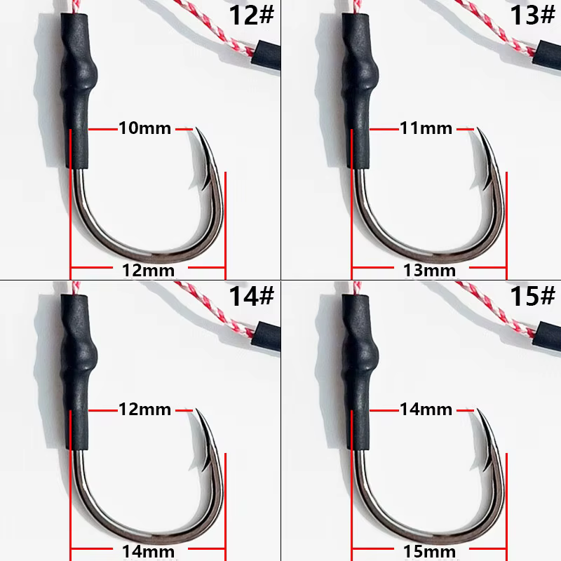 Jig Head Assist Hook con falda de silicona para pargo - Jigging mar - imagen 2