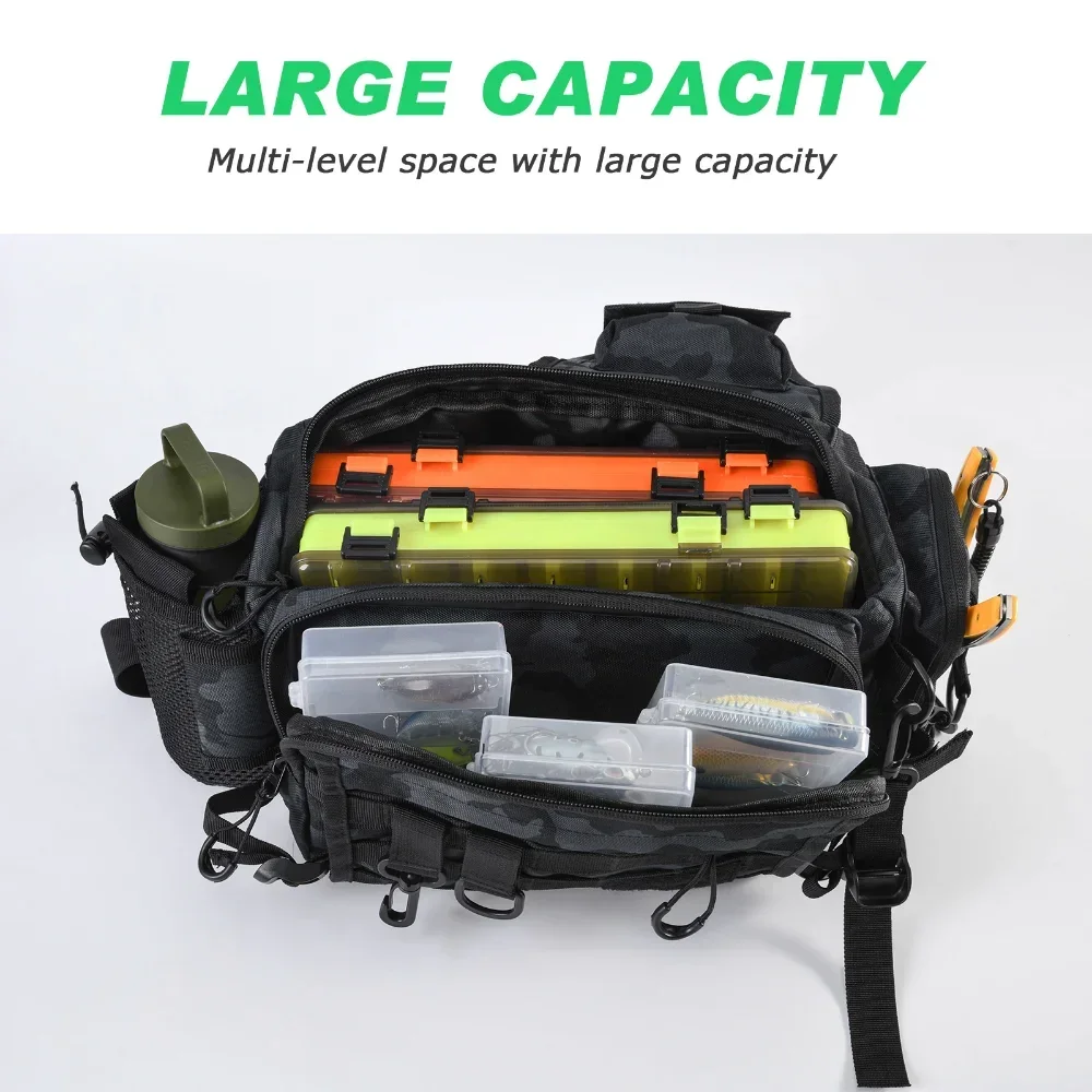 Mochila pesca profesional Plus XL para cañas y señuelos agua salada/dulce