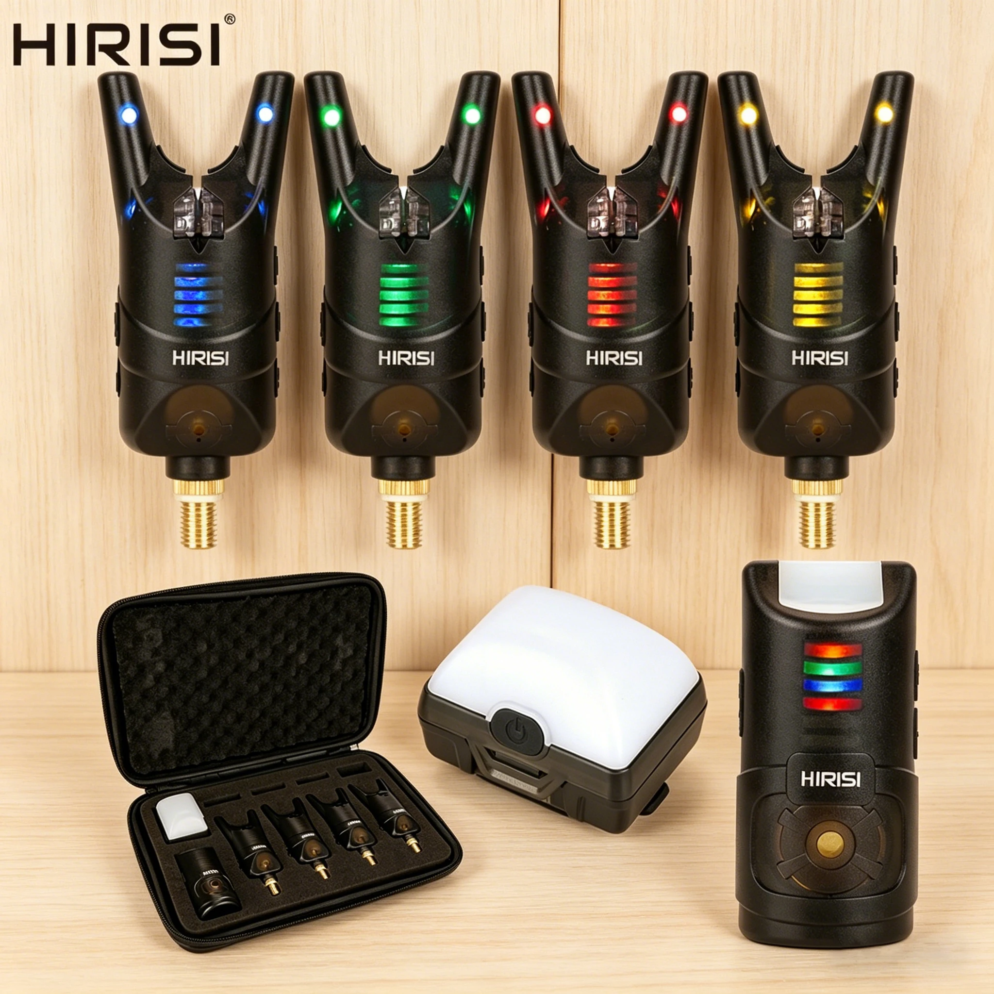 Kit de alarma inalámbrica para pesca de carpas con luces LED