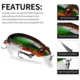 Proberos Crankbait flotante con ojos 3D para pesca de superficie