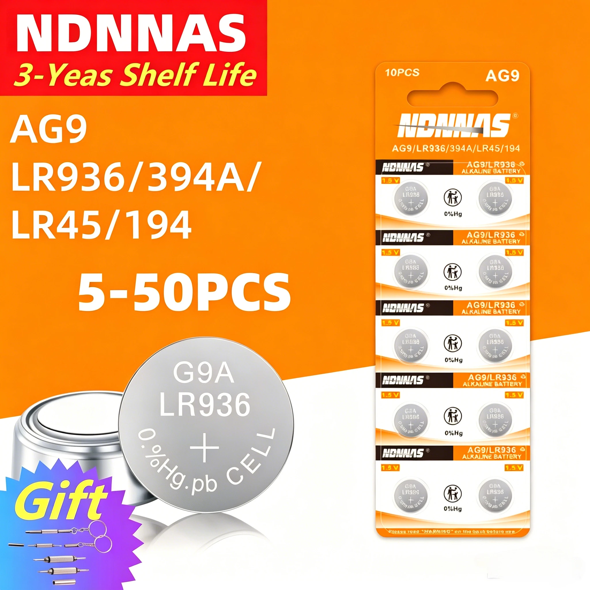 Pilas botón AG9 alcalinas para reloj, calculadoras y termómetros - imagen 3