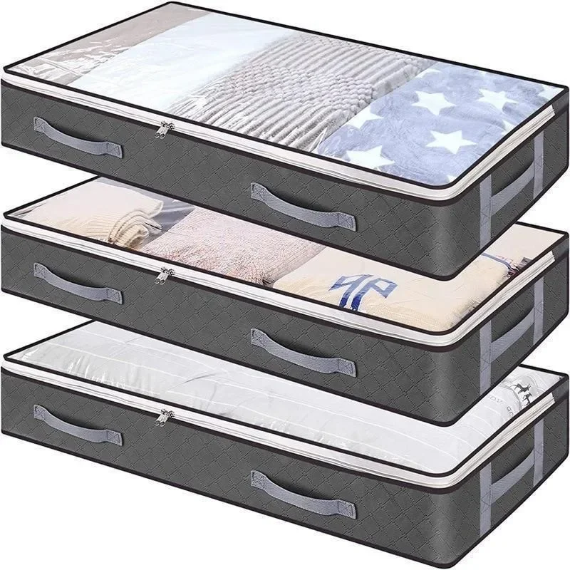 Bolsa organizadora de almacenamiento debajo de la cama, vista frontal