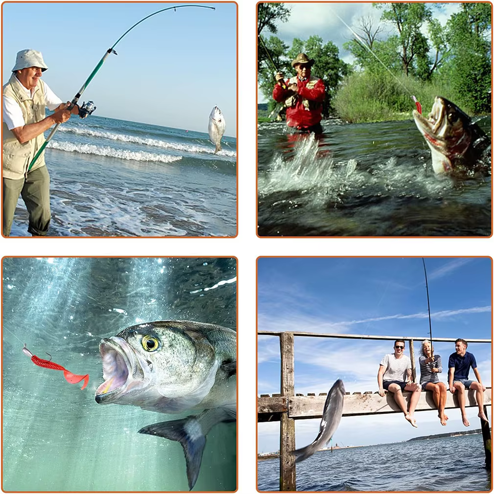 Jig Head de vinilos blandos y cebo tubo - Lubina pesca eficaz - imagen 4