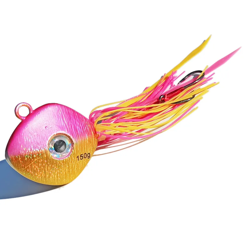 Jig Head con falda luminosa y assist hook para lubina - imagen 4