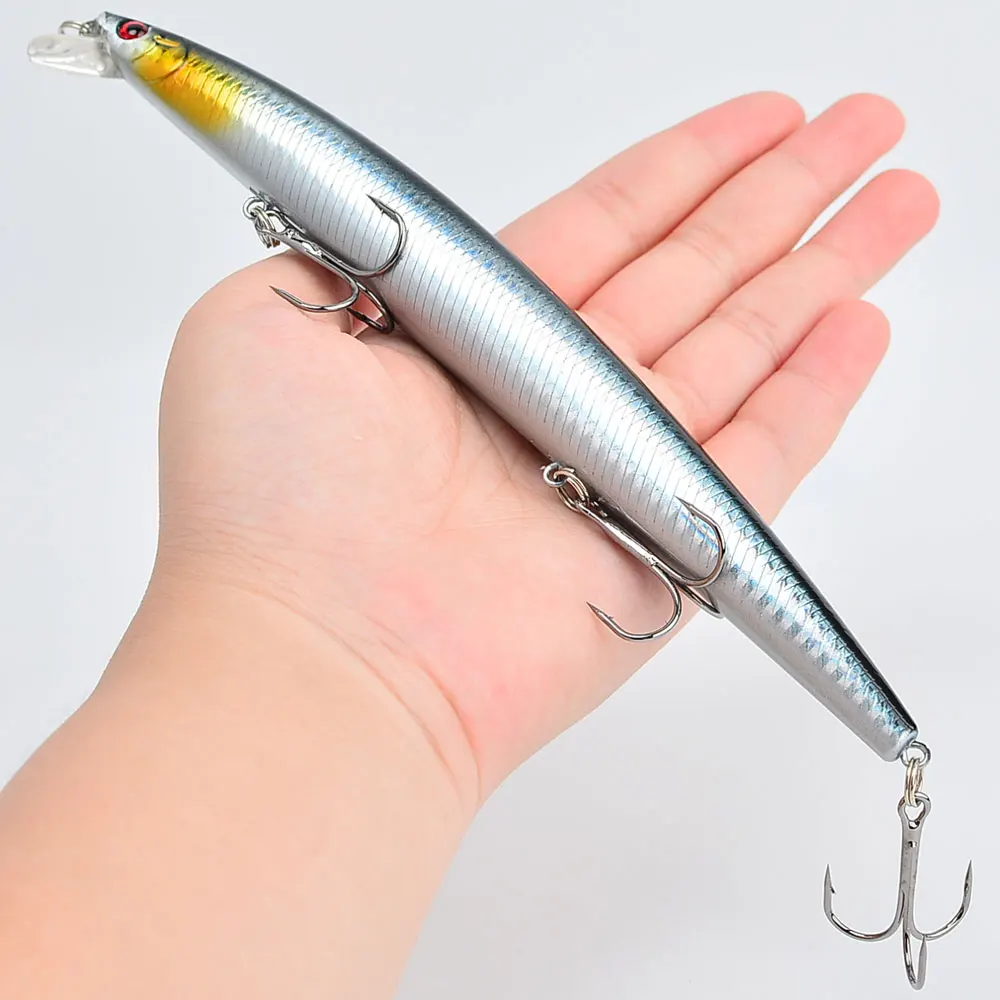 Señuelo pesca marina pez grande ojos 3D anzuelos fuertes - imagen 2