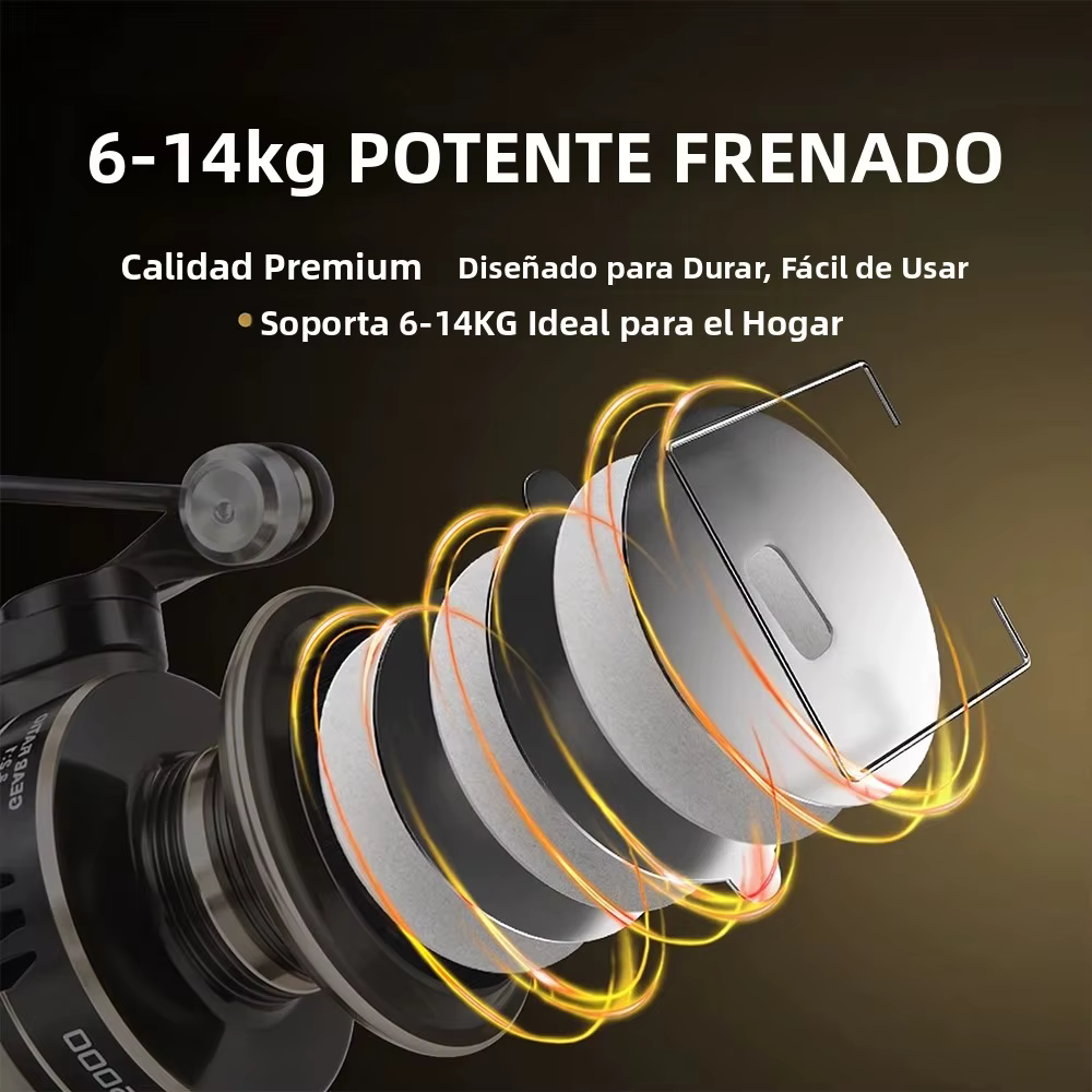 Huidiao Carrete Spinning 4000 Metal Lance Largo - imagen 2