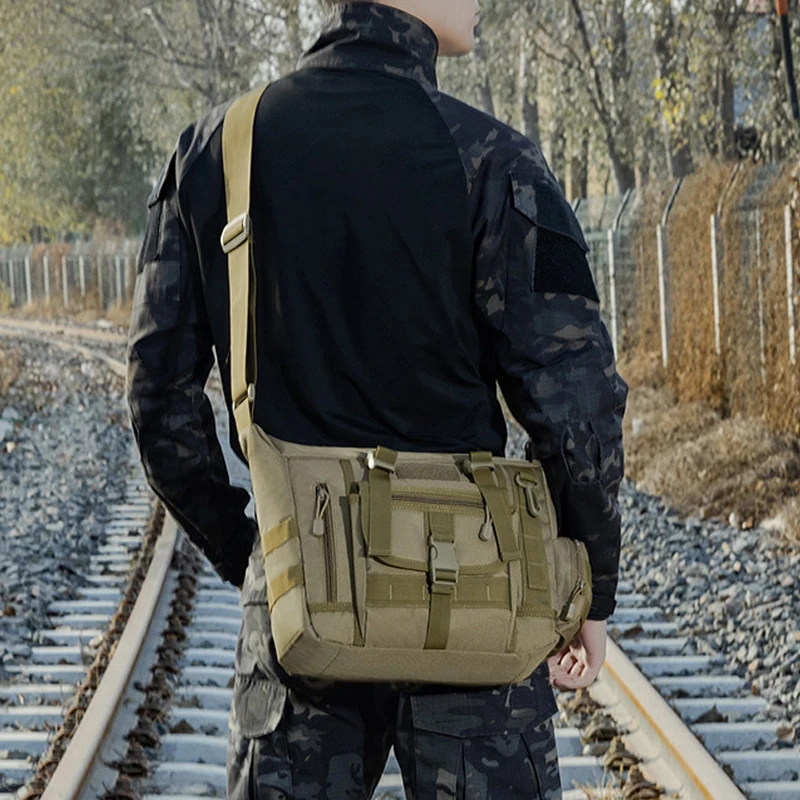 Bolsa táctica de pesca bandolera Molle para senderismo y ciclismo