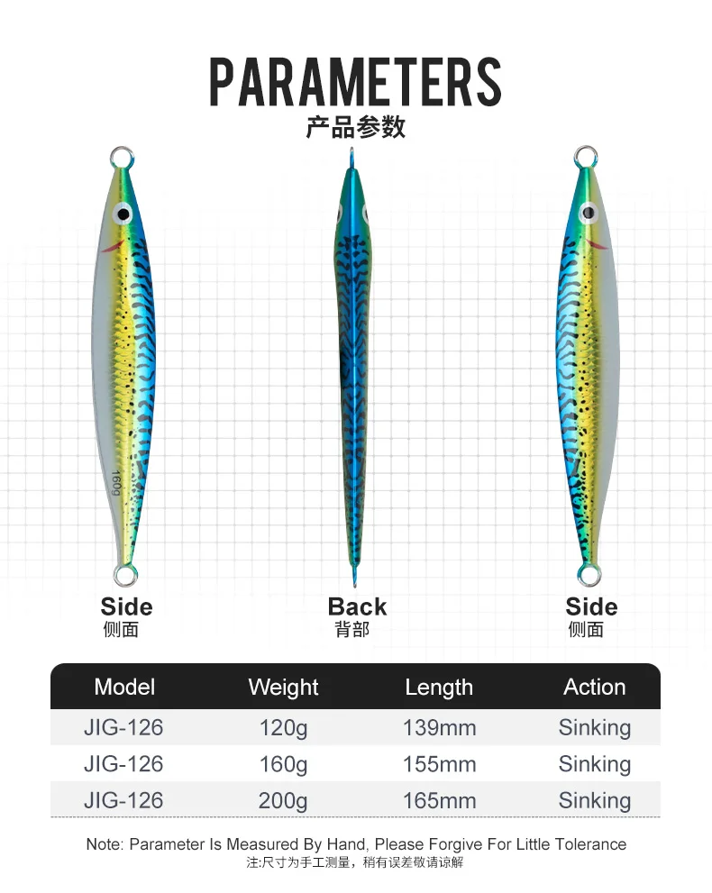Comparativa de tamaños 120g 160g 200g