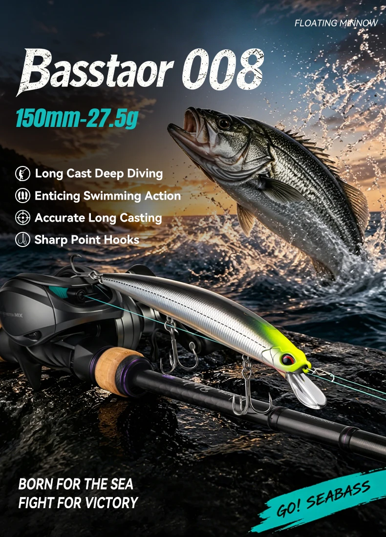 Detalle del señuelo minnow flotante