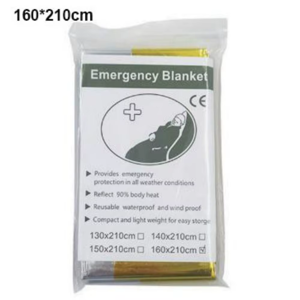 Manta térmica de emergencia impermeable con silbato para exterior - imagen 4