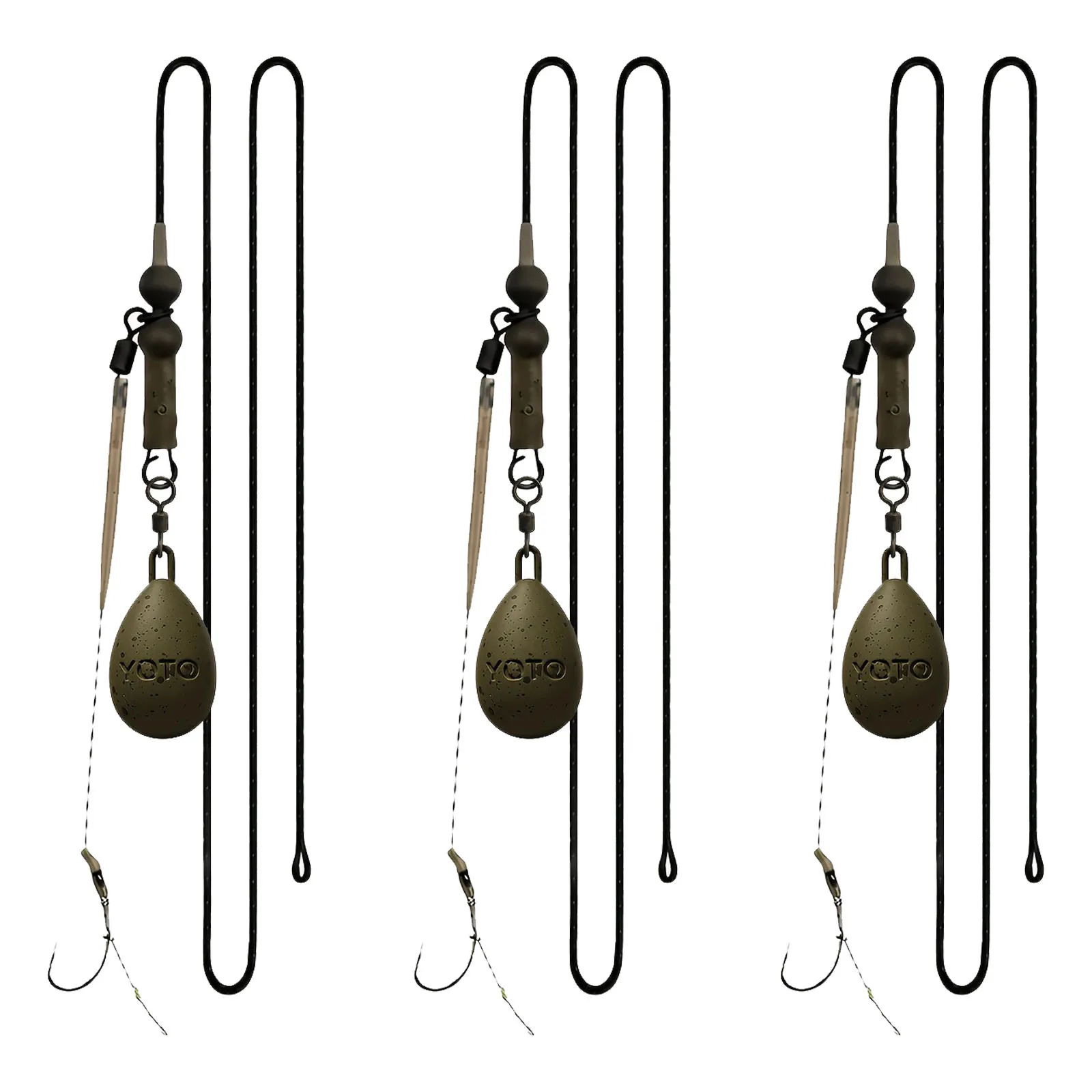 Kit pesca de carpas con señuelo pre-atado, huevo y anzuelo