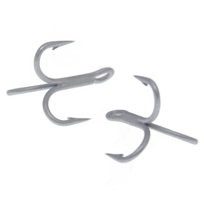 Anzuelo triple vástago corto negro para señuelos y cebos - imagen 4
