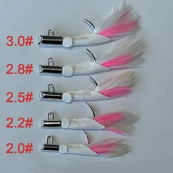 TAKEDO JW01 Anzuelo jigging piel de venado galvanizado para atún y mar