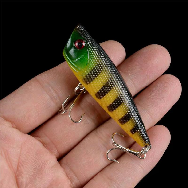 Señuelo Popper Topwater 6cm 7g flotante con anzuelos triples
