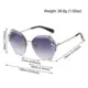 Gafas de sol sin montura con protección UV y pedrería para mujer - imagen 5