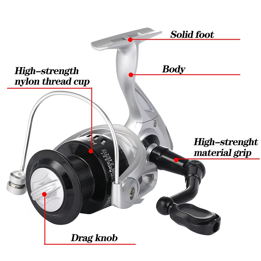 New2000 Carrete de pesca de lance largo con bobina profunda - imagen 2