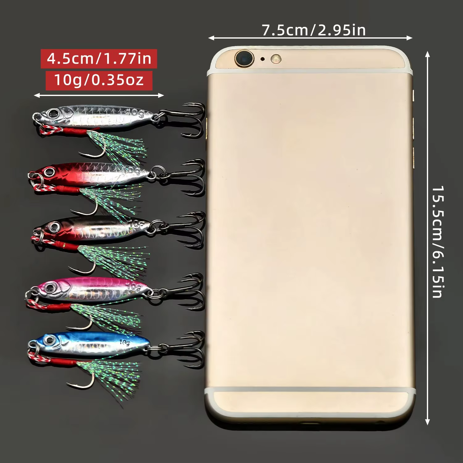 Señuelo VIB de Metal Hundible con Doble Anzuelo – Para pesca en agua salada - imagen 5