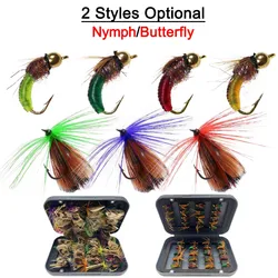 Set de ninfas y moscas artificiales para trucha y grayling