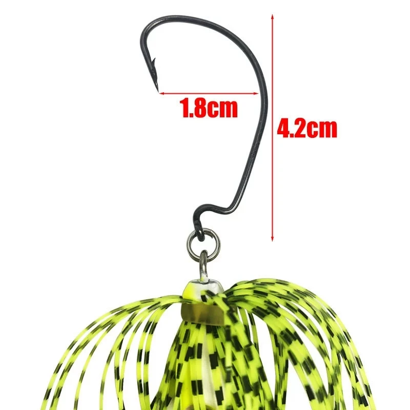 Chatterbait giratorio con purpurina en corazón para lucio y lubina - imagen 2
