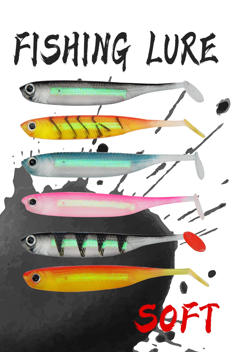 Señuelo WALK FISH mostrando su forma y colores