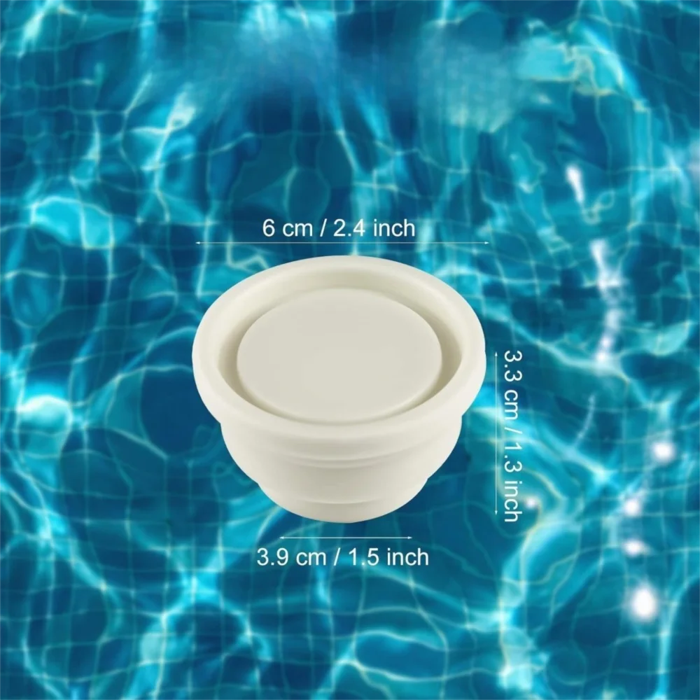 Tapón de goma de escalera de piscina en uso