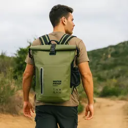 Mochila impermeable de pesca resistente a arañazos en PVC