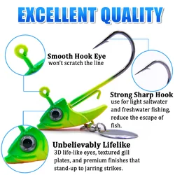Anzuelo FishTrip Swimbait triangular para vinilo lubina