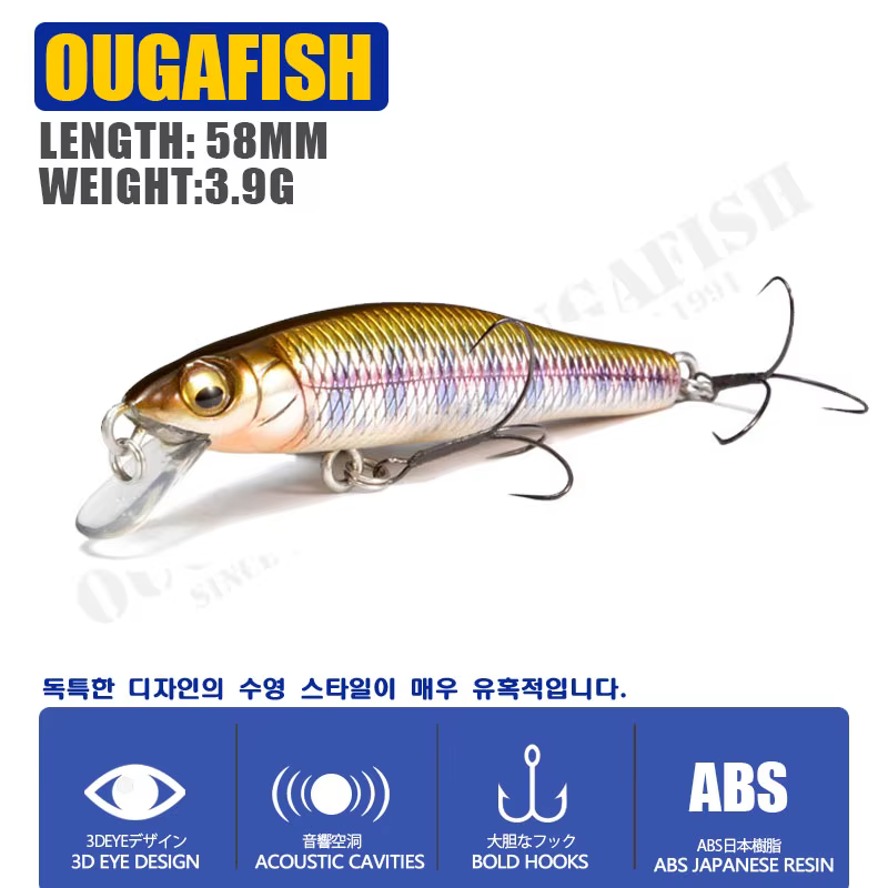 Minnow 58mm 3,9g – Cebo artificial para lubina - imagen 2