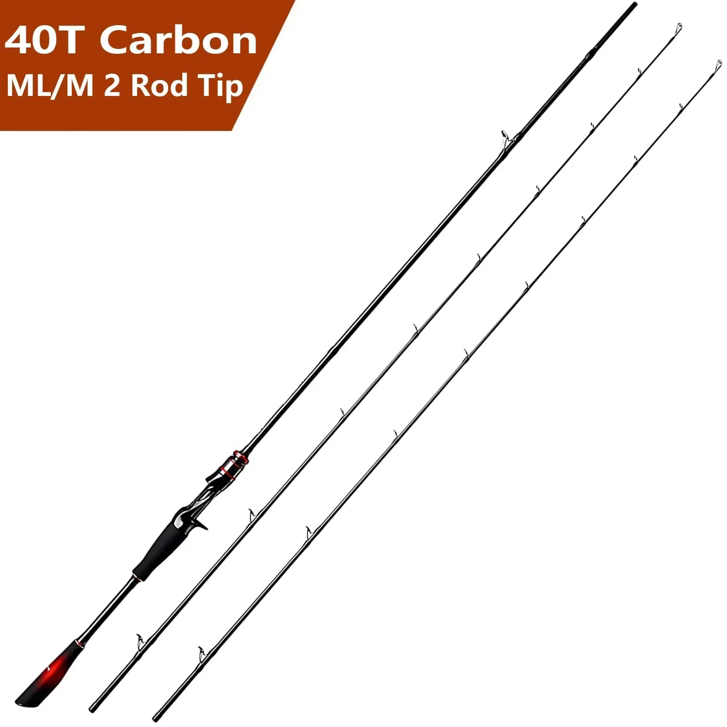 Caña spinning carbono 40T 2 tramos ML lubina trucha