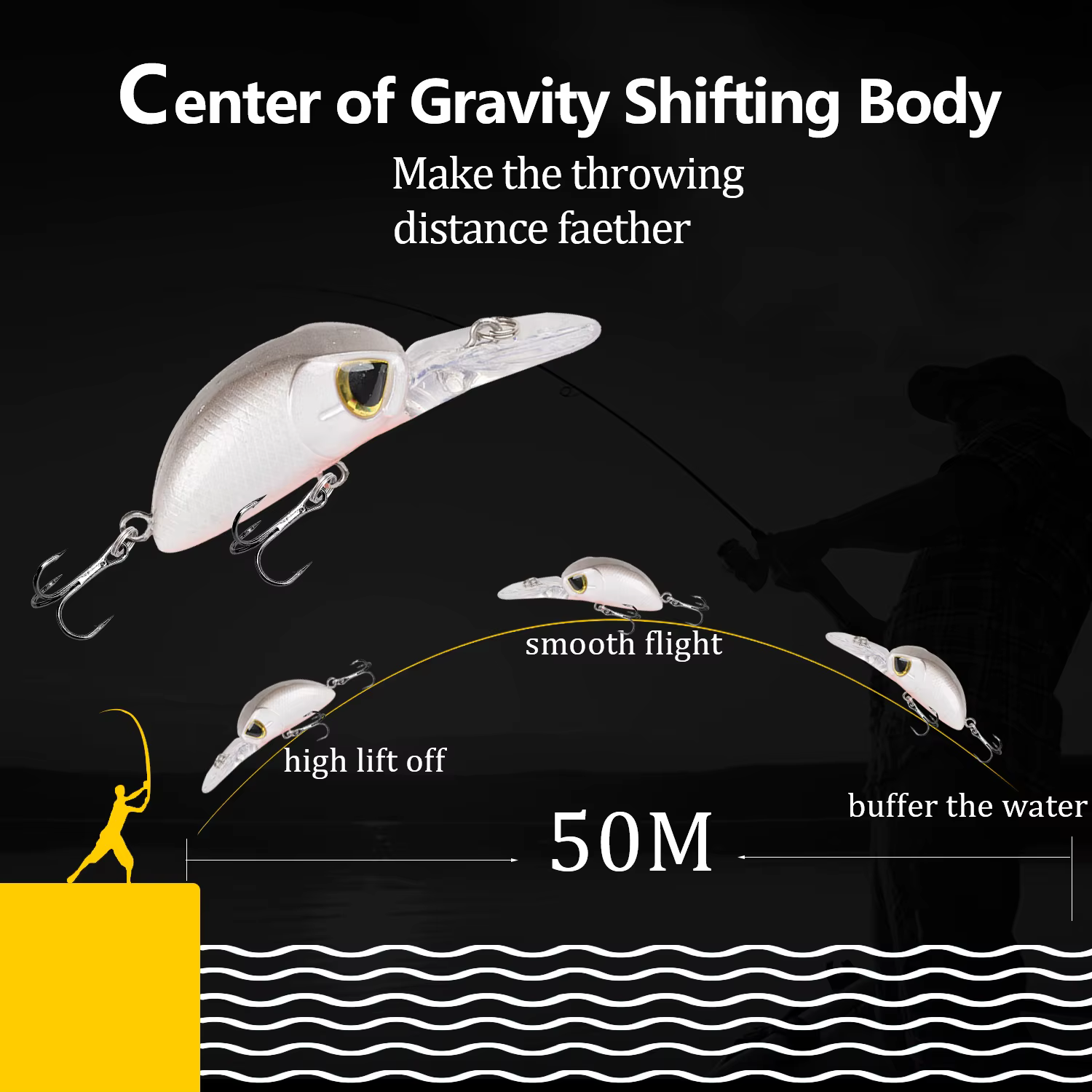 Señuelo Minnow flotante Japan Hot 5.5 cm para lubina y lucio - imagen 2