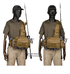 Bolsa de pesca multifuncional para hombre: mochila de un hombro
