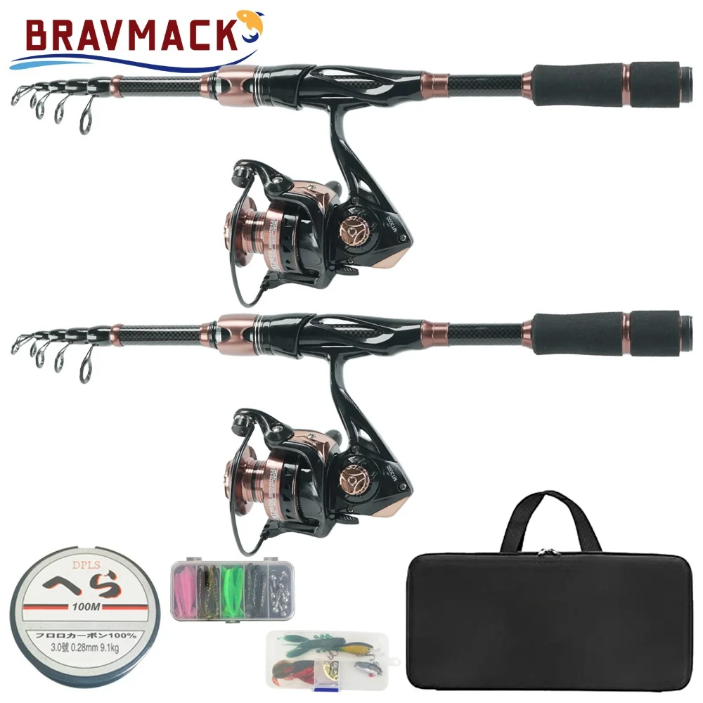 Kit de Pesca Telescópico BRAVMACK con carrete MT3000 y funda - imagen 5