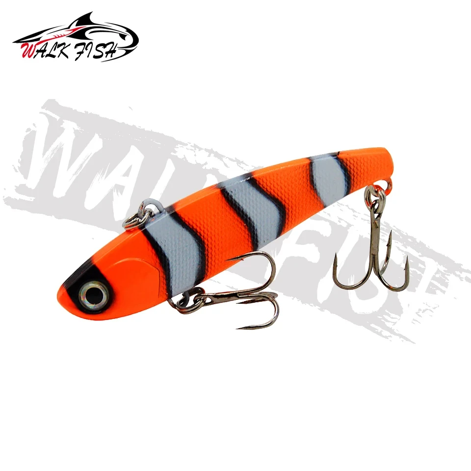 Señuelo VIB Walk Fish negro de silicona vibrante para fondo - imagen 2