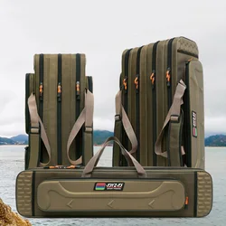 Bolsa de pesca multifuncional para caña y carrete-Funda almacenamiento