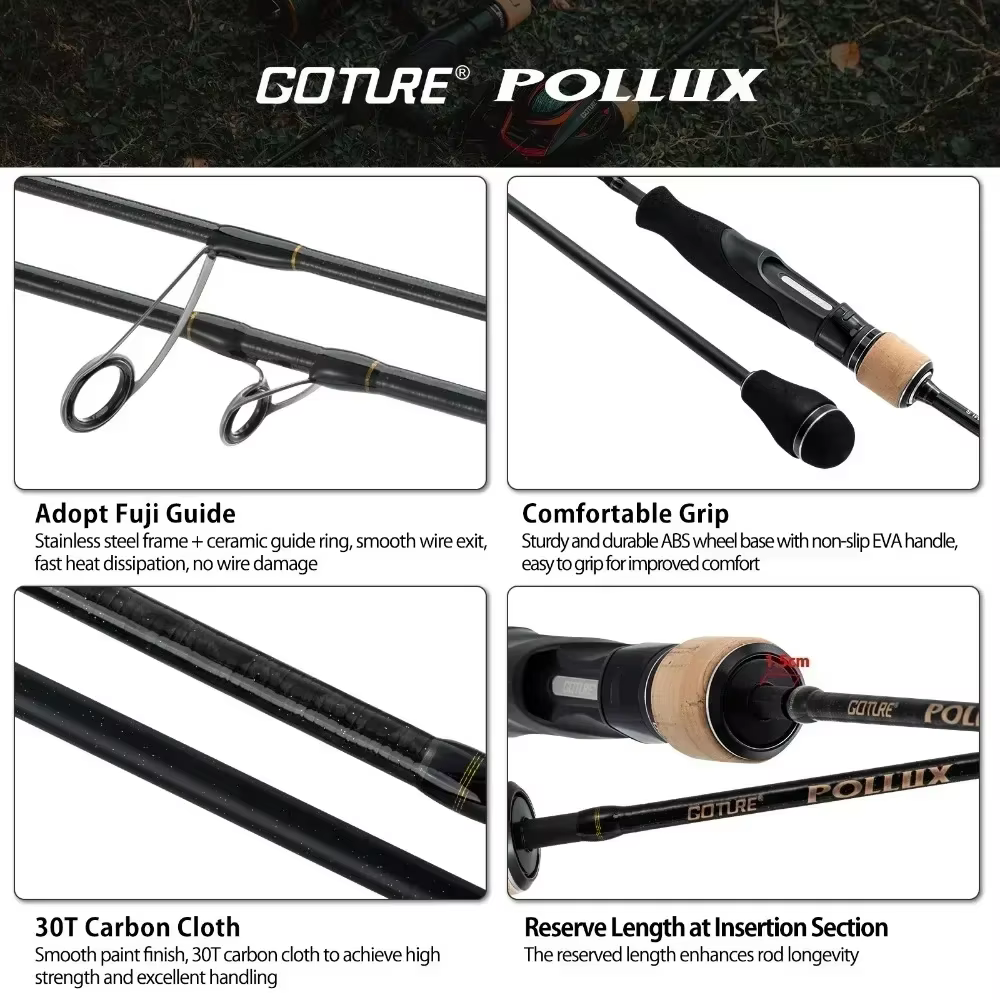 Caña jigging lento Goture POLLUX 1,83m Spinning – Acción media mar - imagen 3