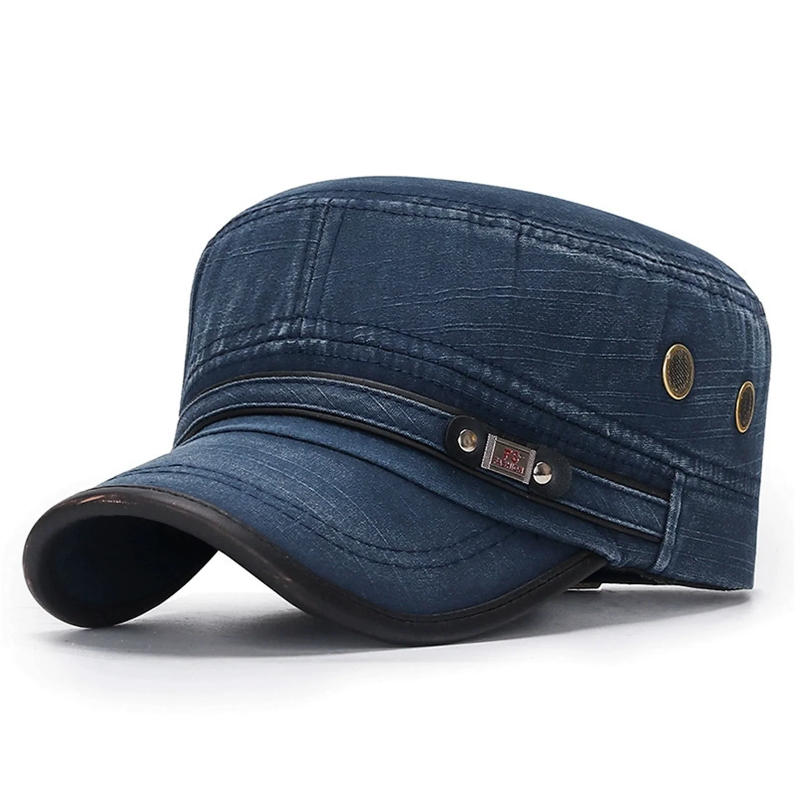 Detalle del tejido de algodón slub y acabado vintage