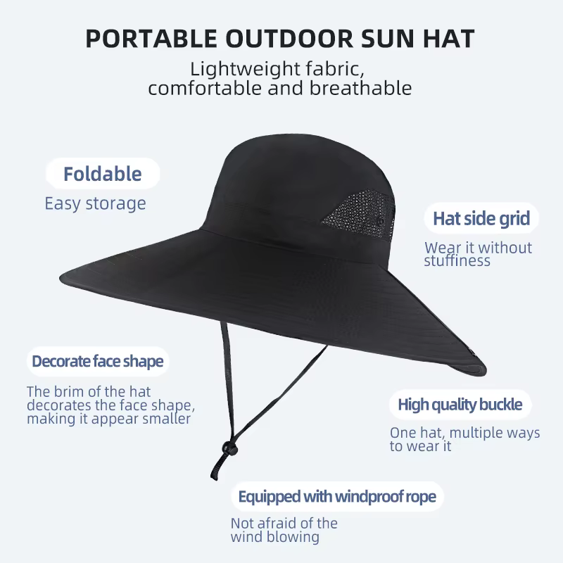 Gorra de pesca UV plegable transpirable para hombre y mujer - imagen 2