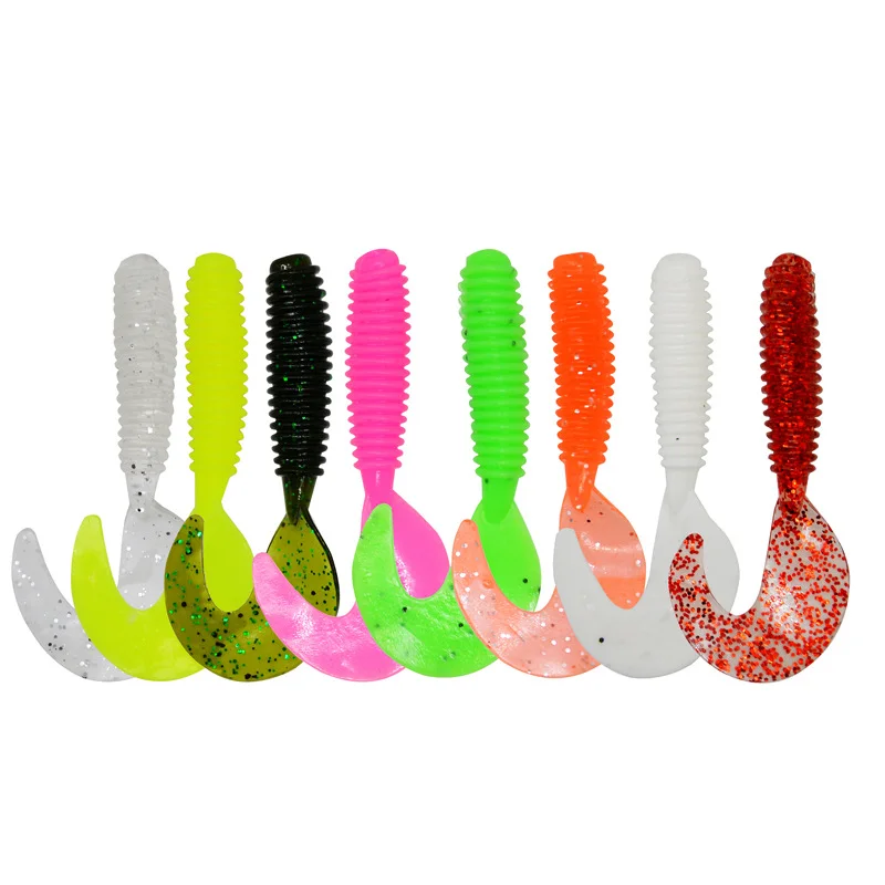 Vinilos cola rizada con jig head – Para lubina con sales inyectadas - imagen 5