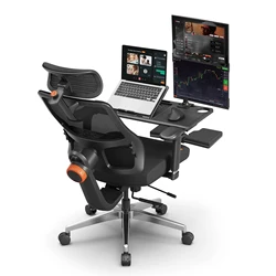 NEWTRAL Silla Ergonómica con estación de trabajo y reposacabezas 5D