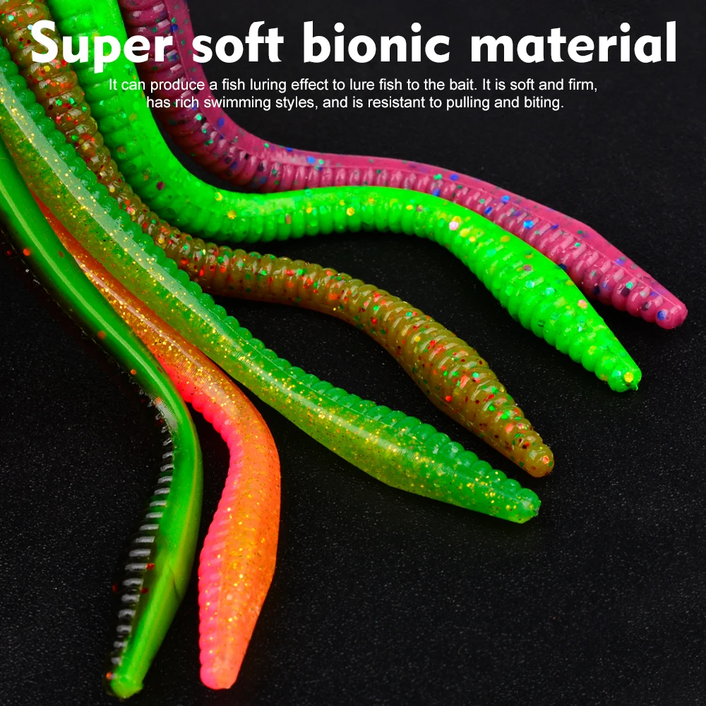 Sunlure Señuelos de silicona 16 cm – Gusanos para trucha, salmón y mar - imagen 3