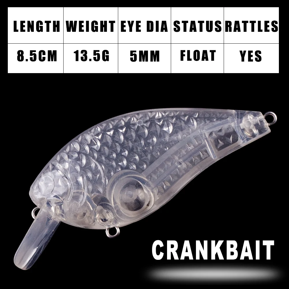 Dr.Holife Crankbait sin pintar – Señuelos duros para bricolaje