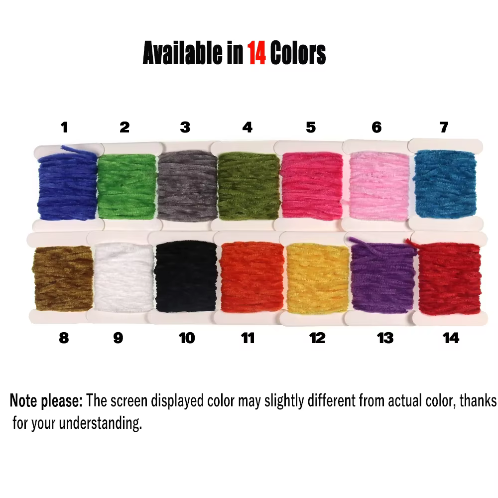 Chenilla colores variados para fly tying