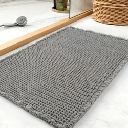 Alfombra de baño waffle súper absorbente de secado rápido lavable