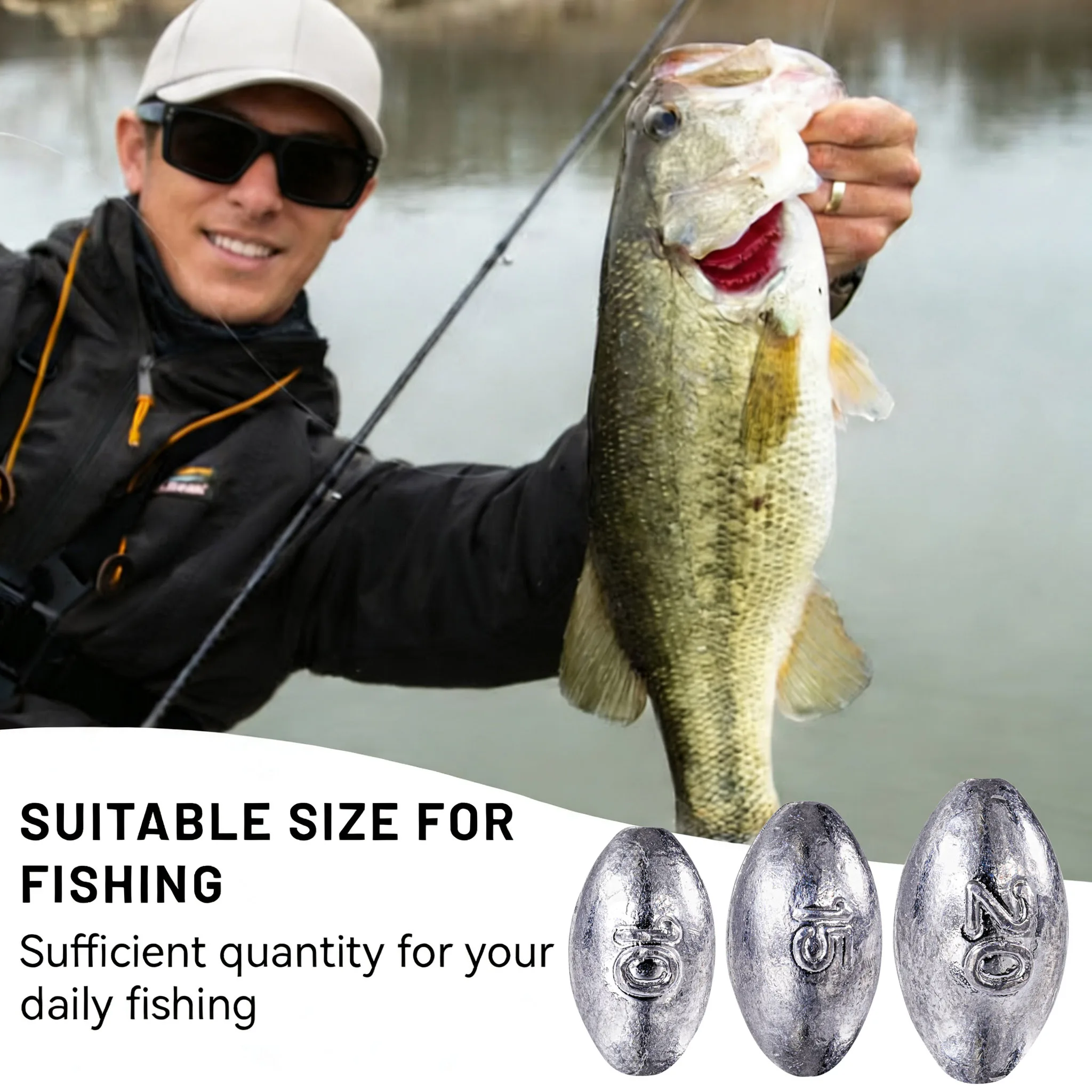 Plomos de pesca con diferentes pesos para distintas técnicas