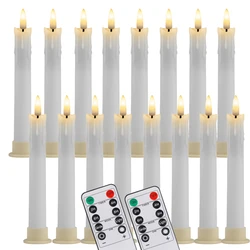 Velas LED cónicas sin llama con mando para Halloween y Navidad
