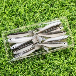 Swolfy Señuelos de Silicona Jigging-60mm 2g T Cola para Lubina y Lucio
